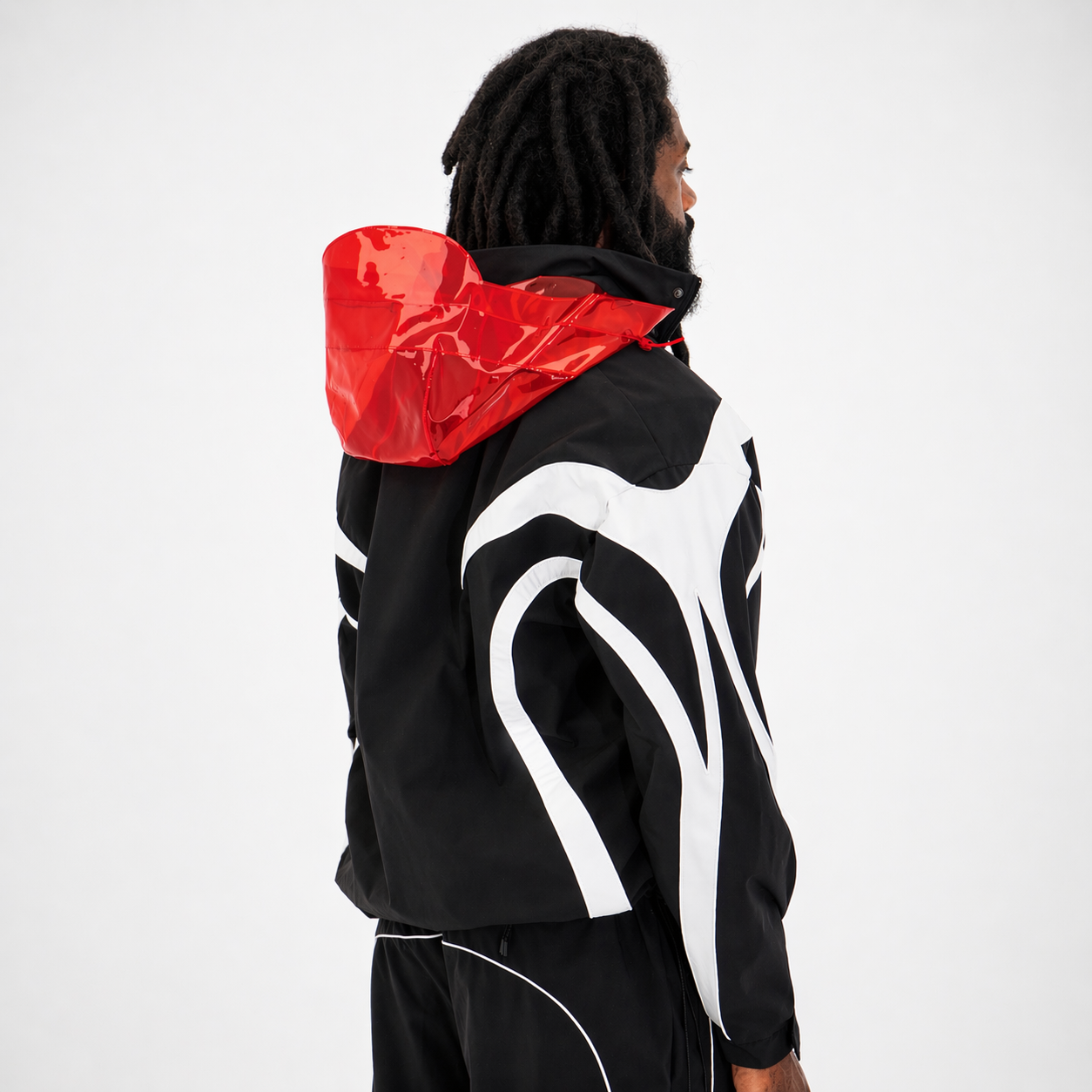 Black/Red Vector Half-Zip Pullover & Pant Set