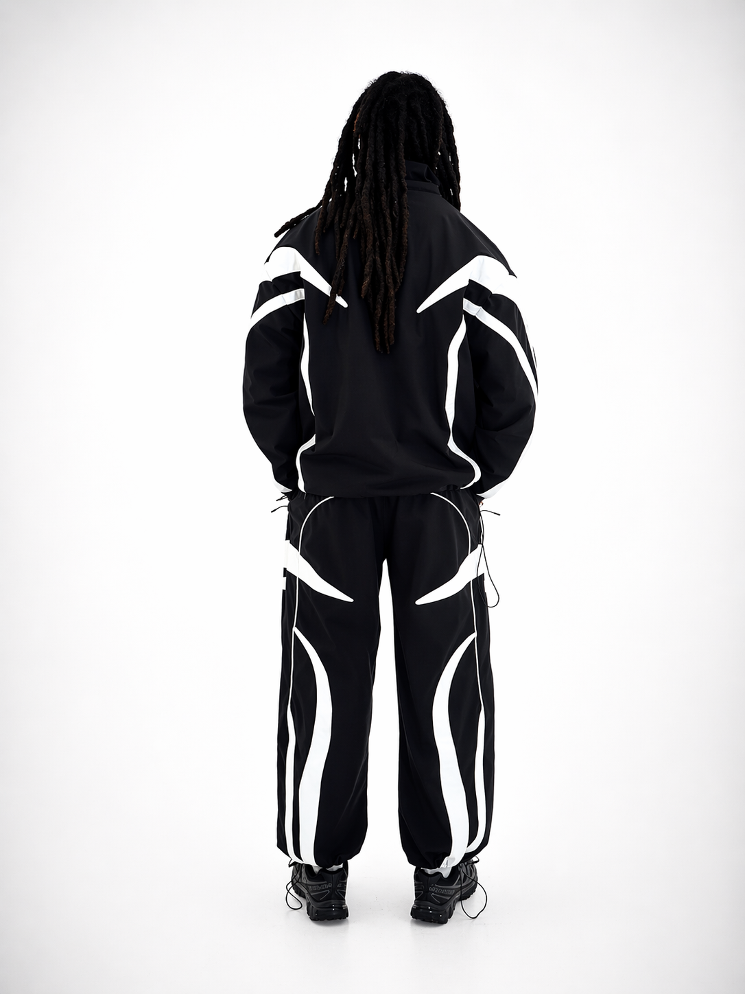 Black/Red Vector Half-Zip Pullover & Pant Set